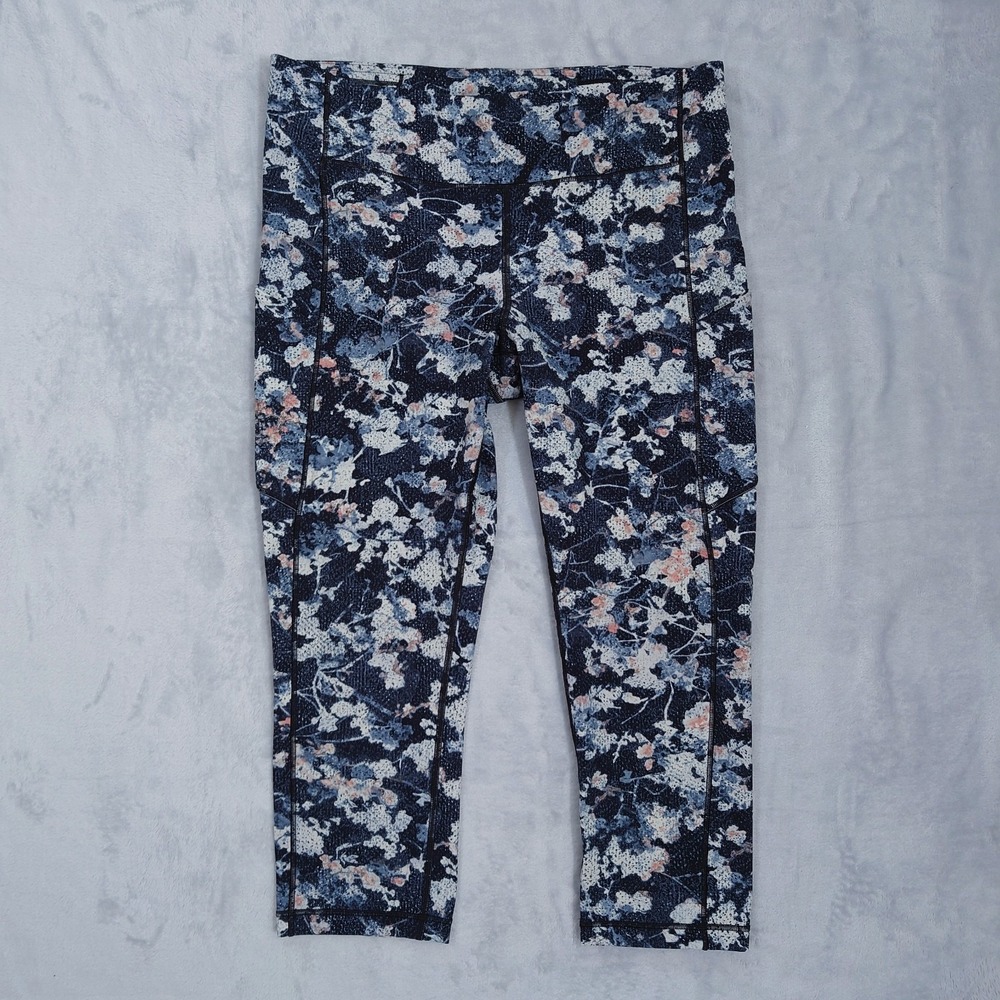 Lululemon Speed Up Crop 21 Womens 12 Spring Bloom Multi Floral Leggings W6AK7S